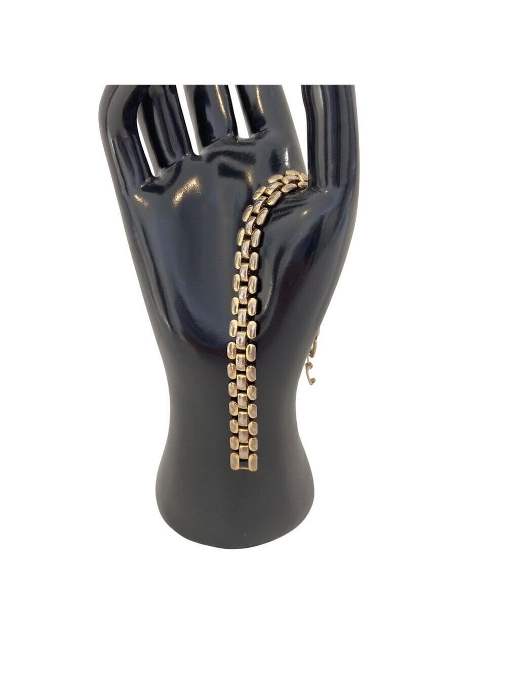 Vintage Mid-Century Gold-Tone Bracelet With Chain Link Design For Women